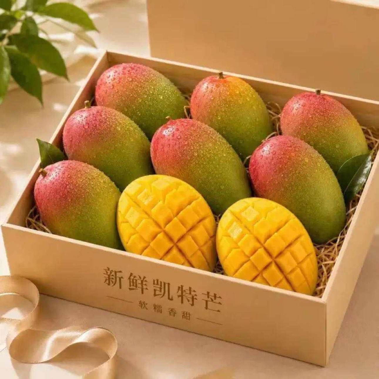 四川攀枝花凯特芒新鲜大脸芒果6斤装单果200g+大果整箱6斤 8.5元 - 86线报