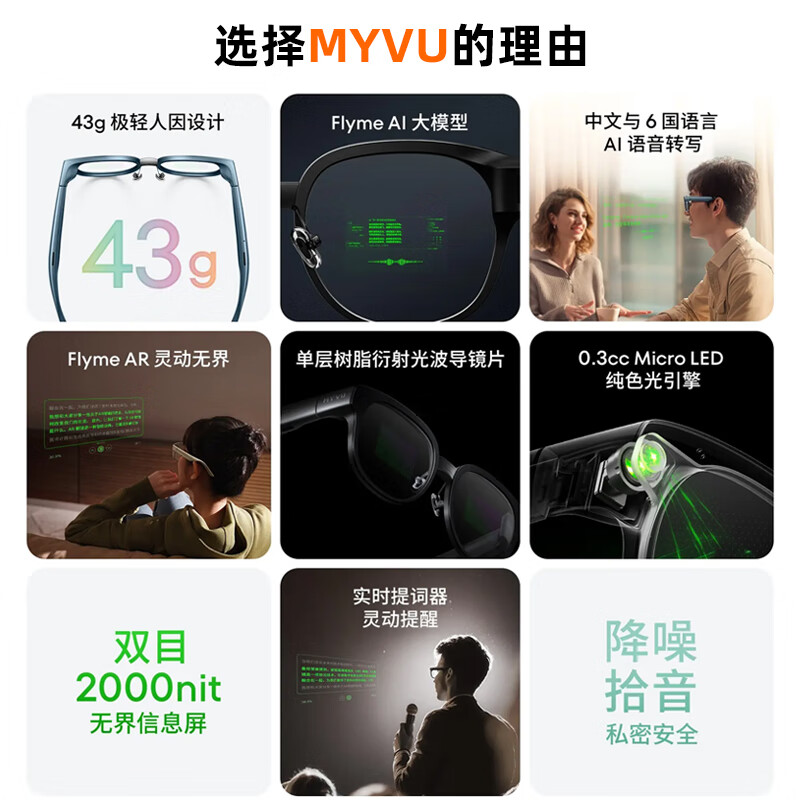 StarV MYVU星纪魅族Air AR智能眼镜耀目沙 839.15元 - 86线报