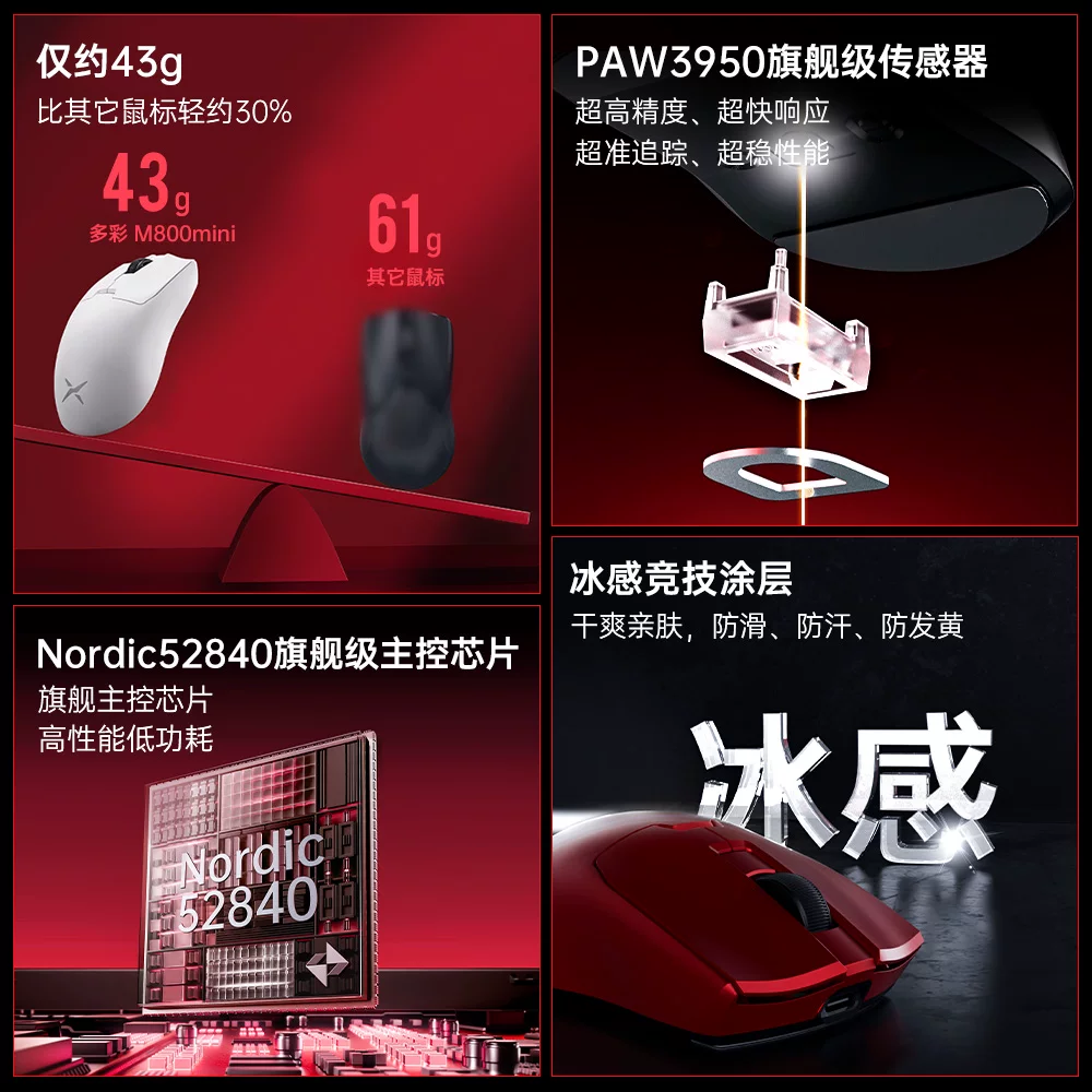 多彩PAW3395轻量化无线游戏鼠标 89元 - 86线报 多彩PAW3395轻量化无线游戏鼠标 89元 - 86线报