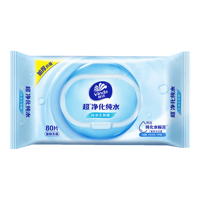 维达湿巾80片夏季专用纯水洁肤 8.9元 - 86线报 维达湿巾80片夏季专用纯水洁肤 8.9元 - 86线报