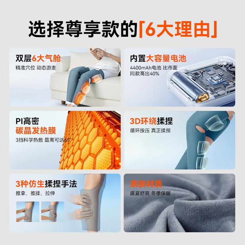 keepfit空气波气囊揉捏腿部按摩器两个装 269元 - 86线报