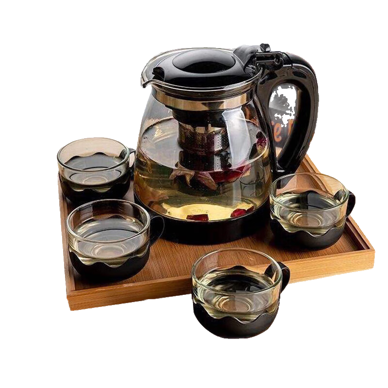 一壶四杯茶壶套装1000ML玻璃茶壶带滤网 7.98元 - 86线报 一壶四杯茶壶套装1000ML玻璃茶壶带滤网 7.98元 - 86线报