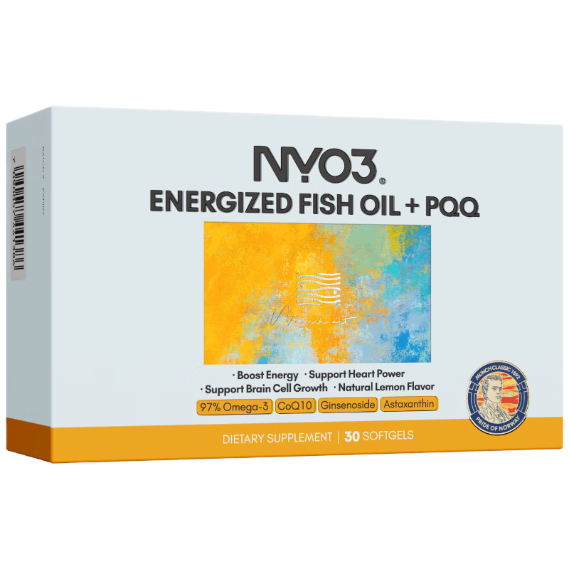 NYO3活力复配鱼油30粒/盒Omega-3+辅酶Q10+PQQ 39元 - 86线报