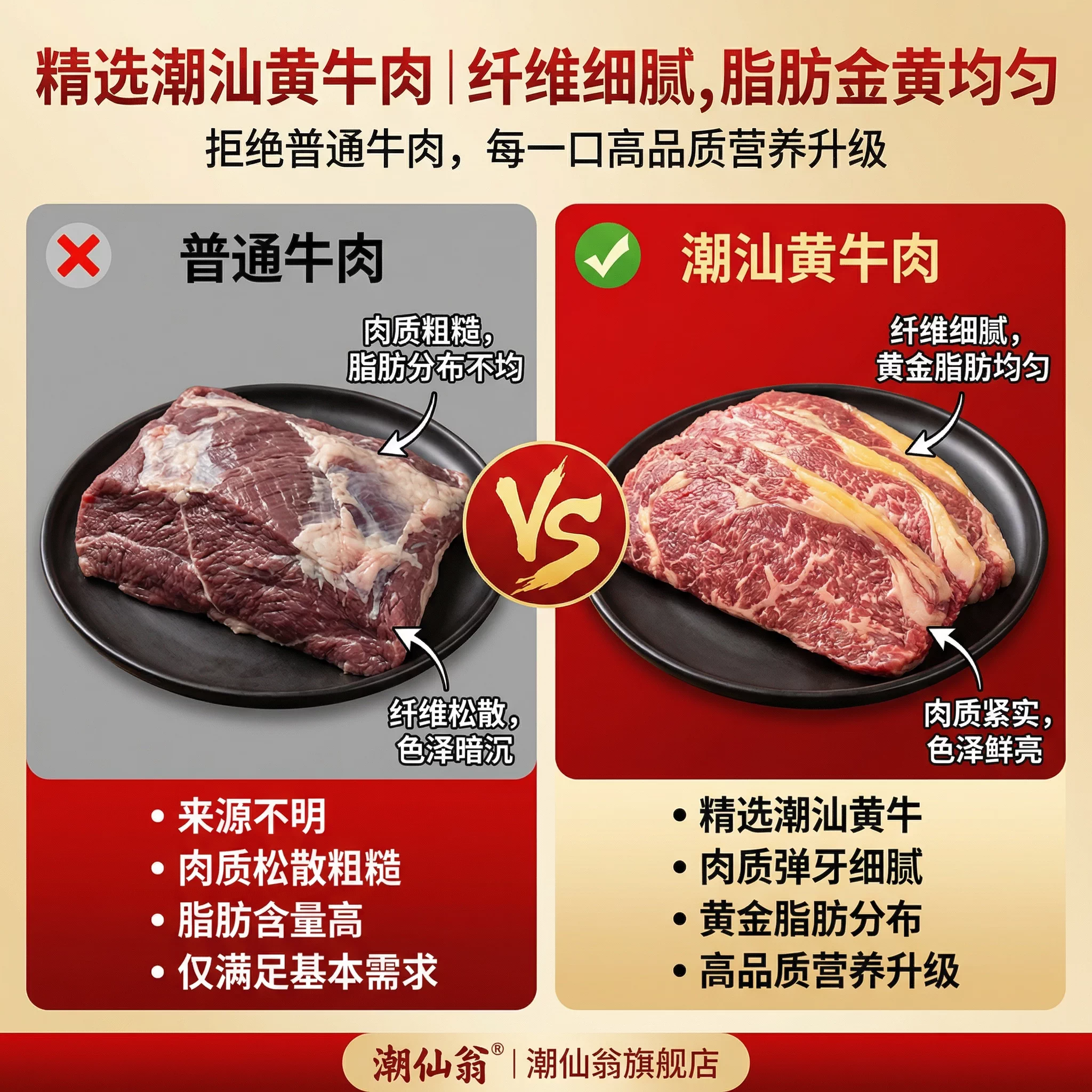 潮仙翁山东潮汕牛肉丸牛筋丸250g*6袋 39.99元 - 86线报