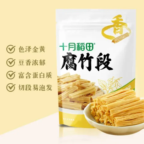 十月稻田 腐竹段 200g 豆制品 素肉炒菜 券后4.32元 图片 2