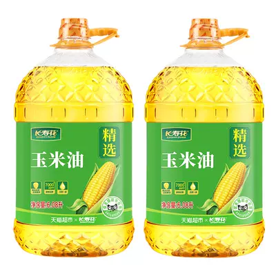 长寿花玉米油6.08L×2桶非转基因压榨一级 96.51元 - 86线报