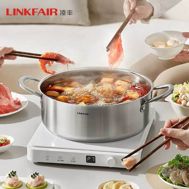 凌丰304不锈钢清汤锅家用加厚2-3人适用24cm/约3升 159元 - 线报酷