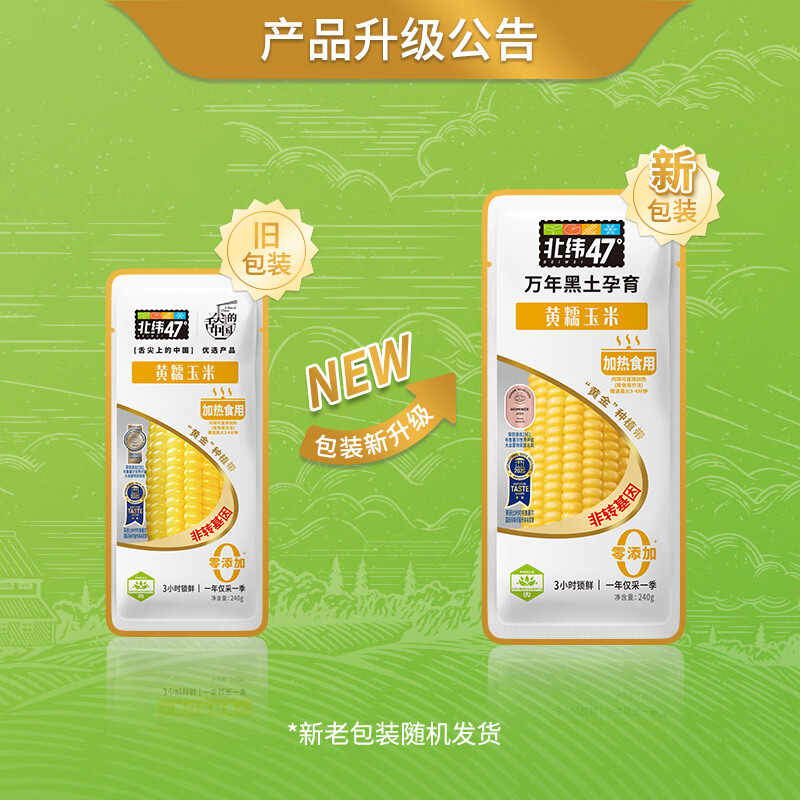 北纬47度黄糯玉米2.8斤约240g*6根 35元 - 86线报