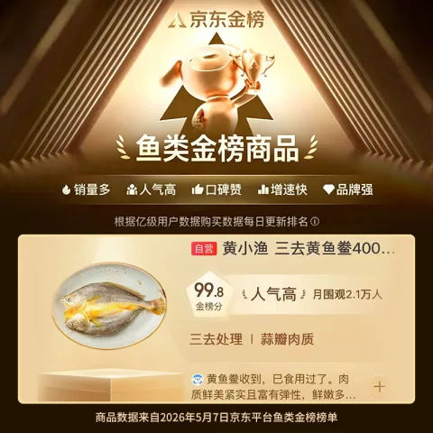 黄小渔 宁德黄鱼鲞400g/2条 三去大黄鱼黄花鱼生鲜 海鲜水产烤鱼烧烤食材 27.4元 图片 1