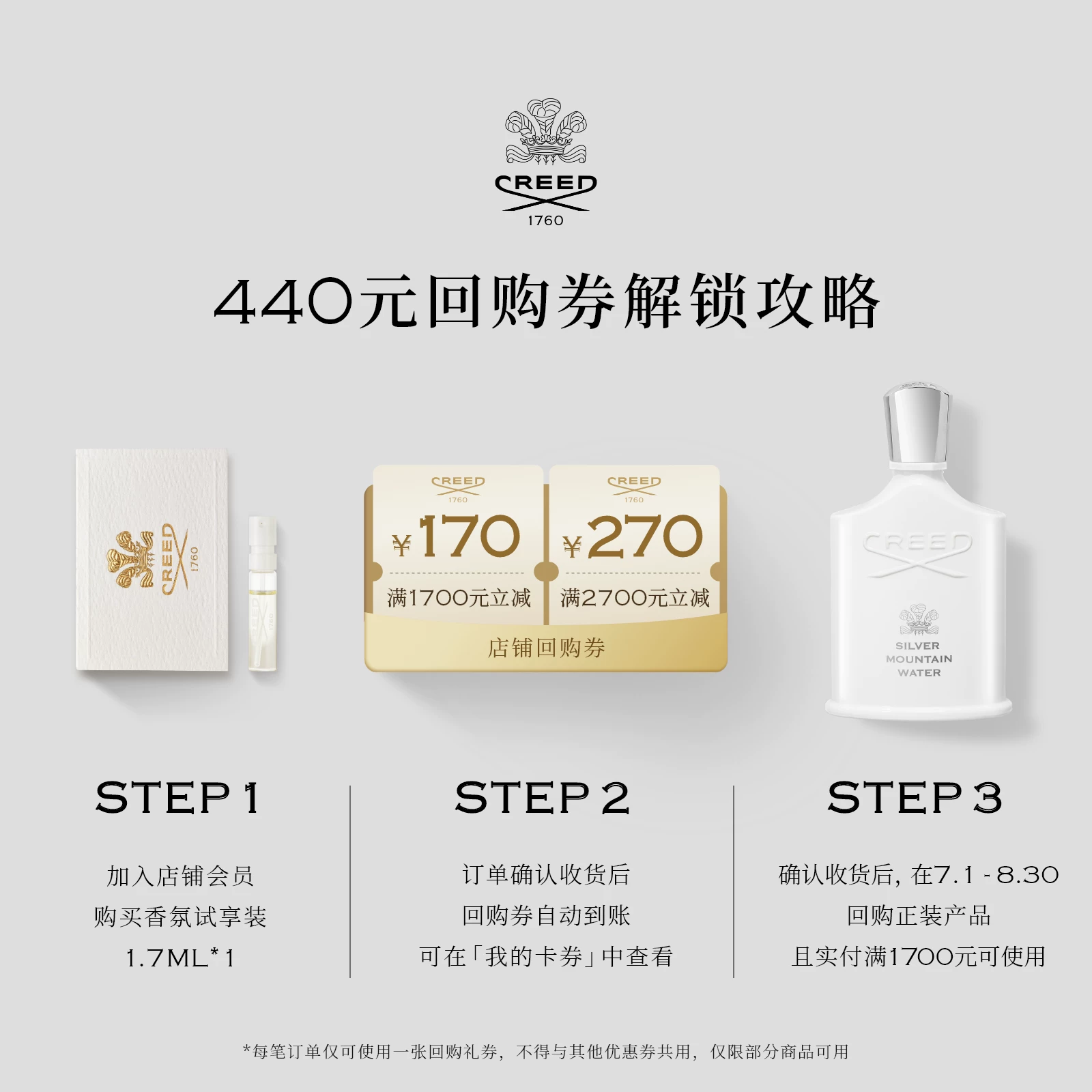 Creed拿破仑之水男士浓香水EDP 39.9元 - 86线报 Creed拿破仑之水男士浓香水EDP 39.9元 - 86线报