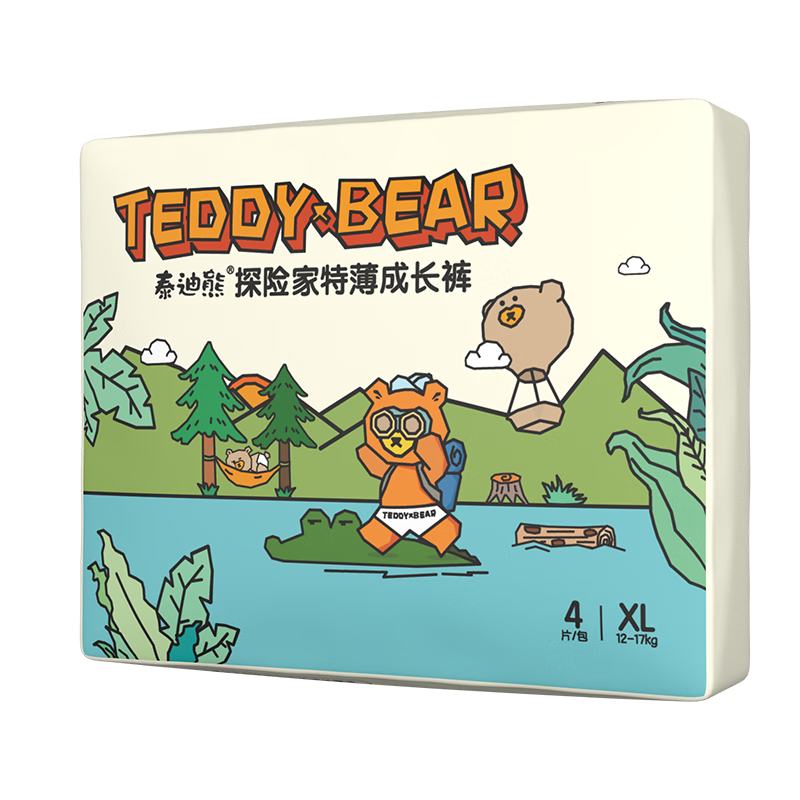 Teddy Bear泰迪熊探险家XL码拉拉裤4片 2.9元 - 86线报 Teddy Bear泰迪熊探险家XL码拉拉裤4片 2.9元 - 86线报