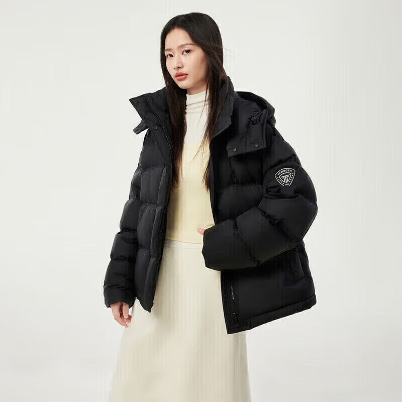 坦博尔 TBF550388T 可脱卸帽 女士羽绒服 357元 满1元打5折 - 86线报