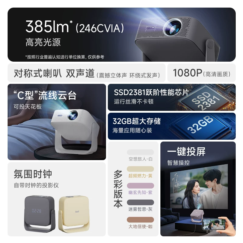 天猫魔屏 C3Air智能投影仪1080p 595.3元 - 86线报