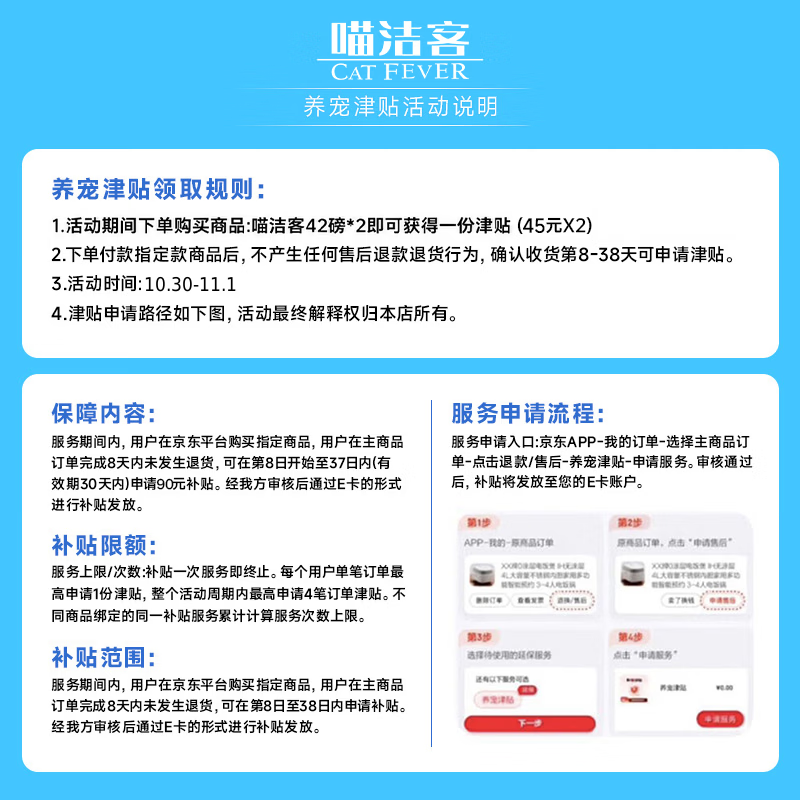 喵洁客膨润土猫砂42磅 99元 - 86线报