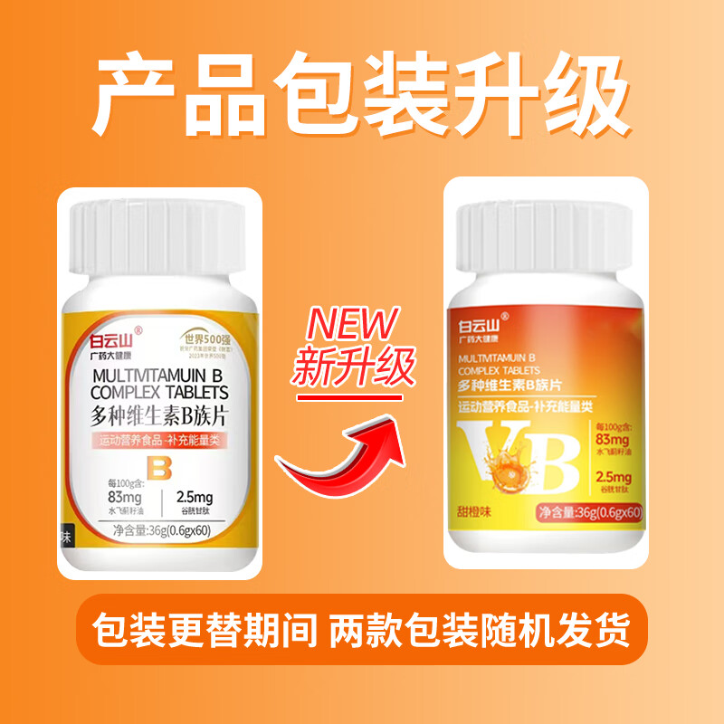 白云山多种维生素B族片60片 9.9元 - 86线报