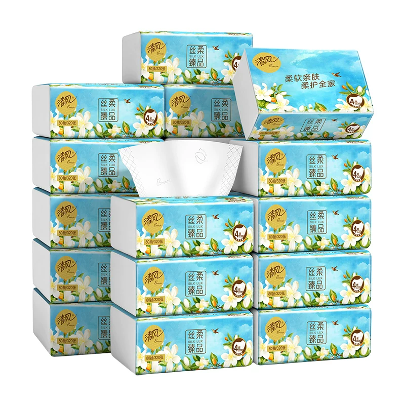 清风80抽*18包丝柔臻品4层加厚面巾纸抽纸整箱卫生 18.09元 - 86线报 清风80抽*18包丝柔臻品4层加厚面巾纸抽纸整箱卫生 18.09元 - 86线报