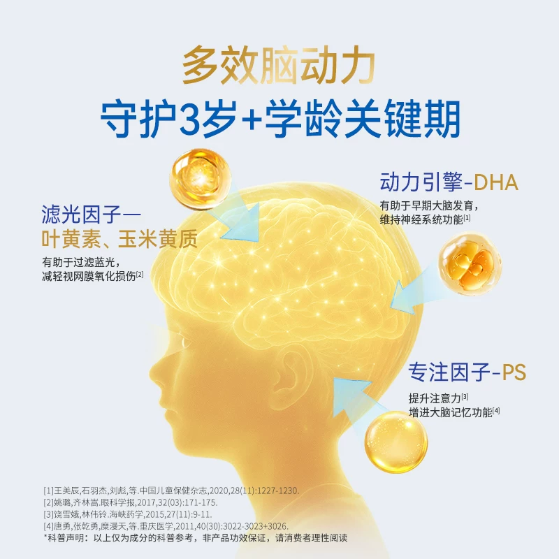 witsBB眼脑DHA藻油PS叶黄素3-12岁+儿童 206.5元 - 线报酷