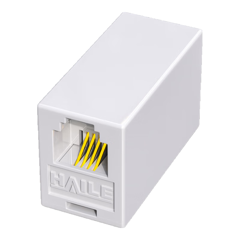 HAILE HT-101RJ11 6P4C 电话水晶头直通双通连接器 2.9元 - 线报酷