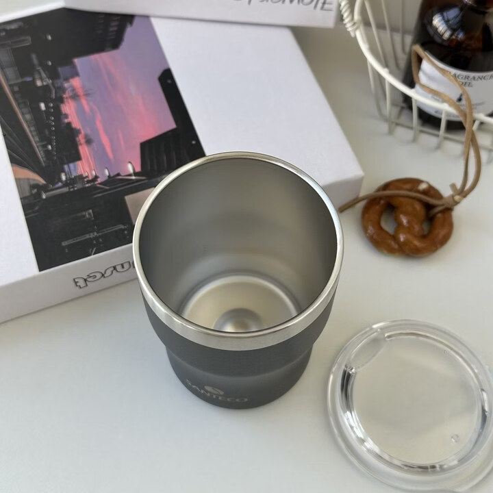 HAERS保温杯女大容量水杯男不锈钢便携车载办公室泡茶杯子黑300ml 8.9元 - 86线报