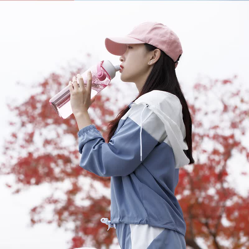茶花塑料杯运动水壶户外便携水杯粉色1500ml 9.9元 - 86线报