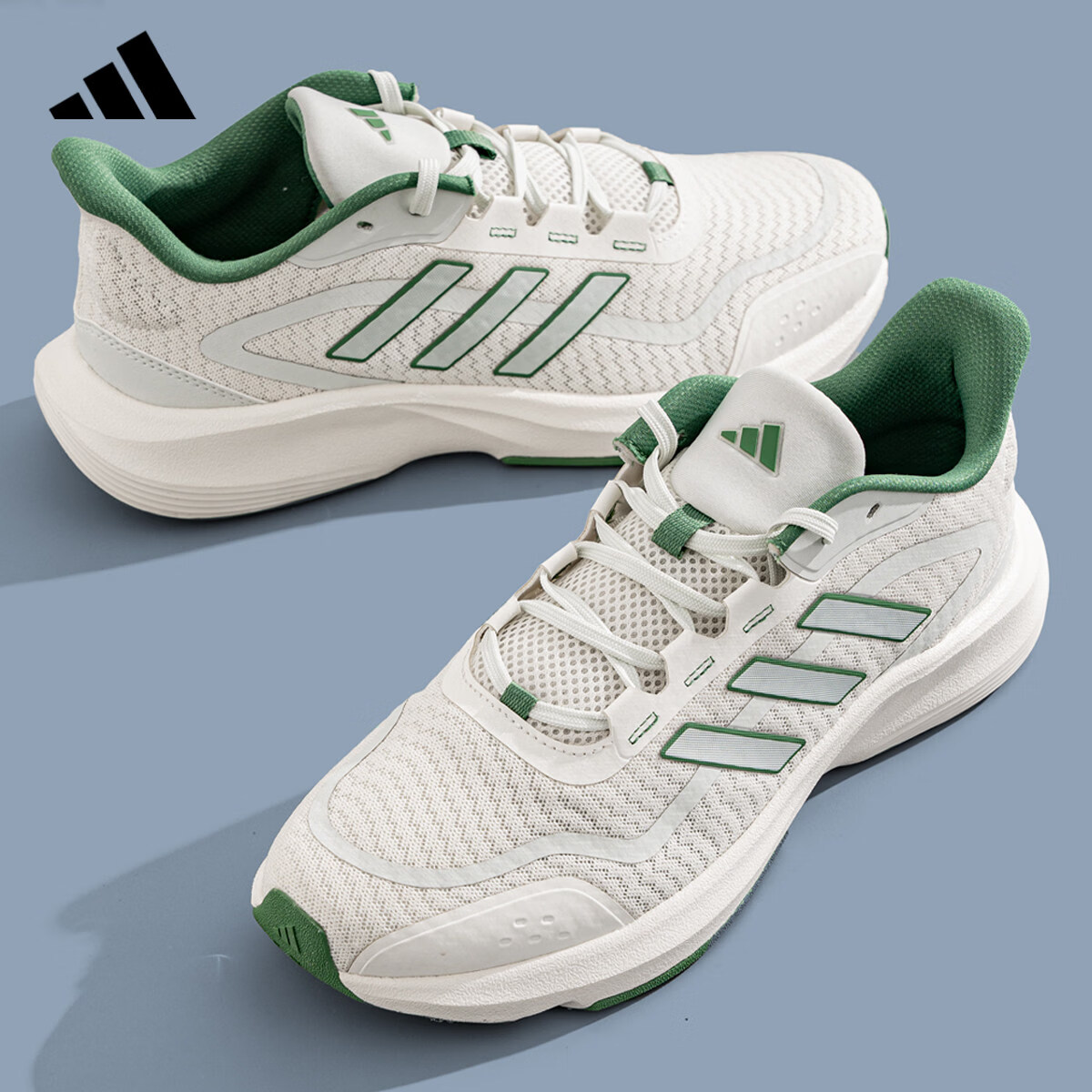 adidas七夕男女跑步鞋夏季减震网面防滑耐磨舒适跑步学生休闲运动鞋 279元 - 86线报