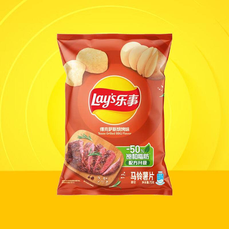 乐事马铃薯片德克萨斯烧烤味75g 3.89元 - 86线报