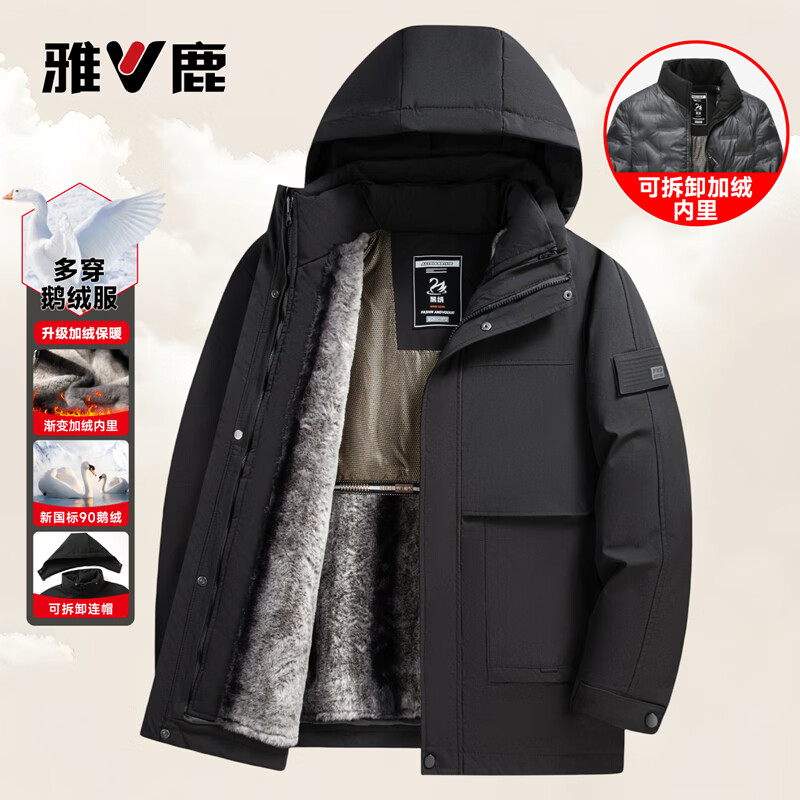 雅鹿羽绒服加厚可拆卸内胆 199元 - 86线报 雅鹿羽绒服加厚可拆卸内胆 199元 - 86线报