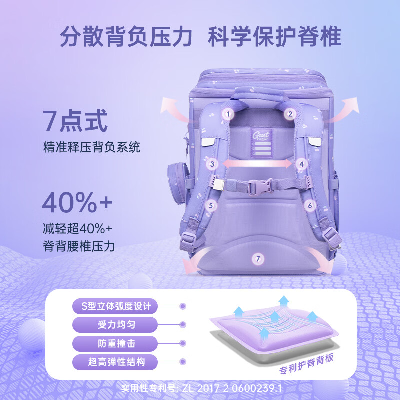 Gmt for kids男女孩超轻护脊减负双肩包22L 468.54元 - 线报酷