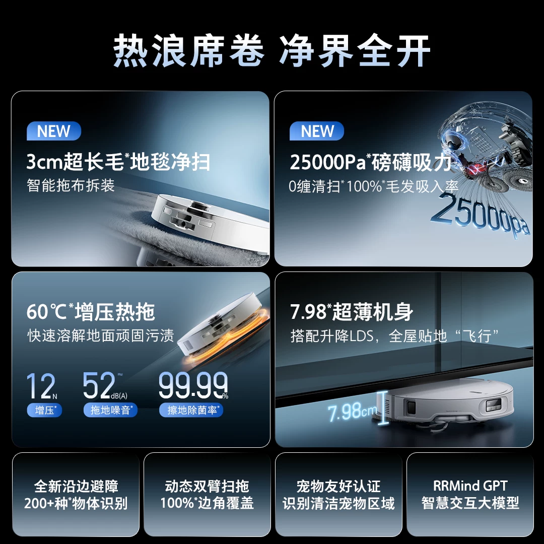 石头P20Max/Ultra Plus扫地机器人吸拖一体全自动水箱上下水官方 3080.28元 - 86线报