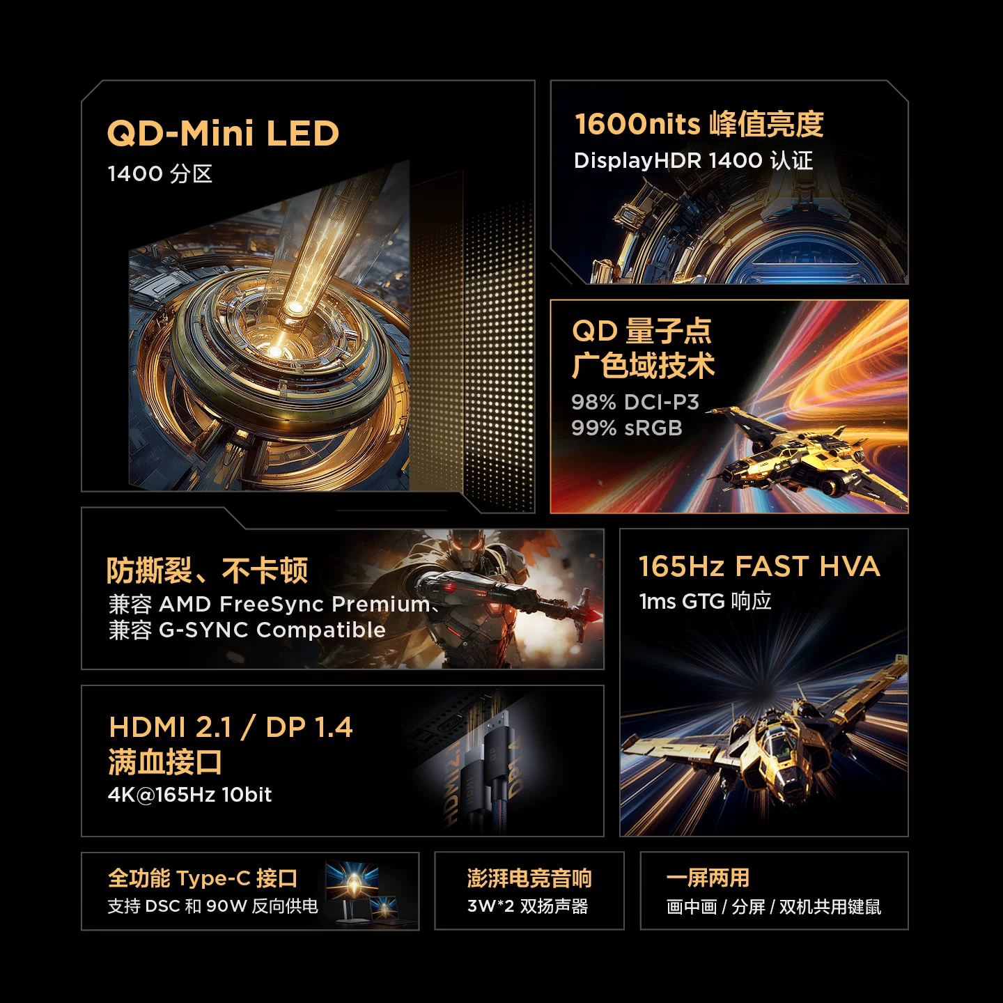 雷鸟U8 4K165Hz电竞显示器 3048.45元 - 86线报