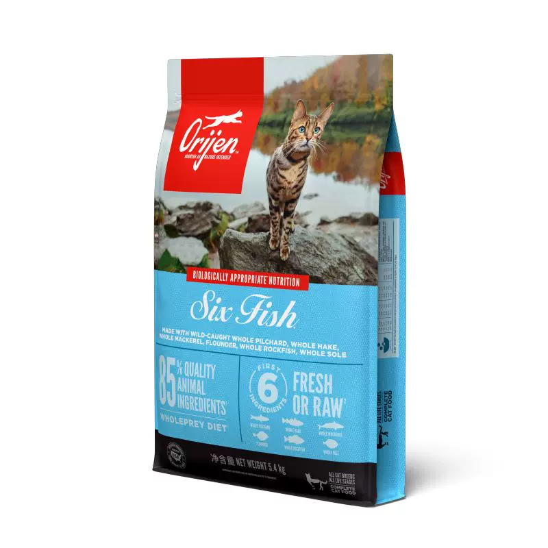 Orijen渴望全价鱼肉猫粮六种鱼5.4kg 421元 - 86线报