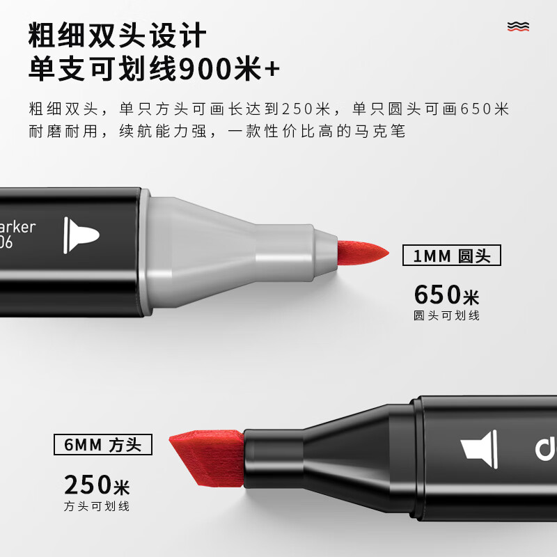 得力24色双头酒精马克笔 10.4元 - 86线报