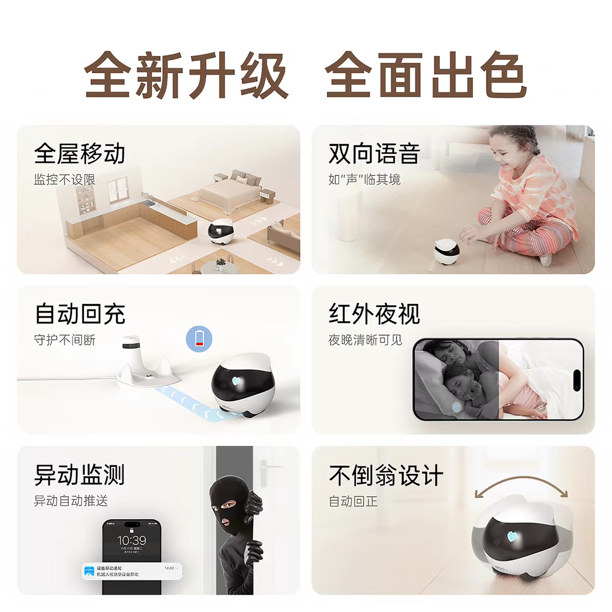 Enabot家庭机器人EBO SE全屋移动监控摄像头 543.15元 - 线报酷