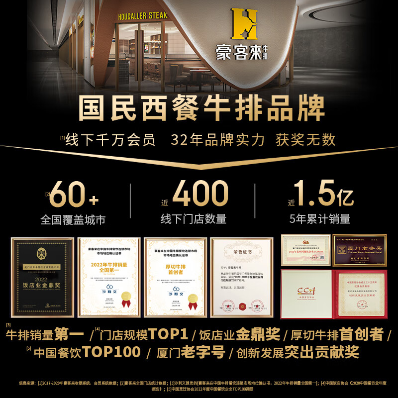 豪客来黑胡椒整切调理西冷牛排1.5kg/10片含酱包 159元 - 86线报