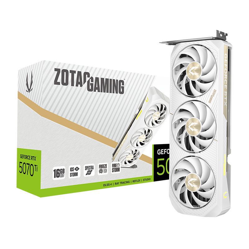 索泰RTX 5070Ti 16G SOLID CORE OC WHITE电竞游戏独立显卡 6999元 - 线报酷