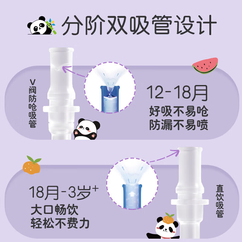 贝亲PPSU儿童直饮水杯香芋波波紫330ml 45.75元 - 86线报