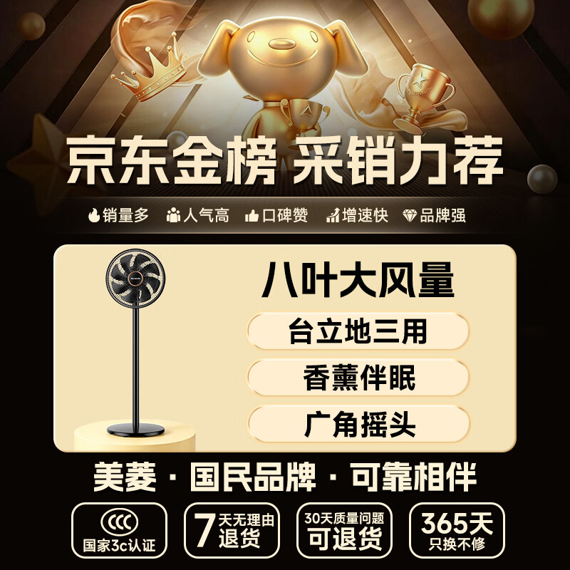 美菱MeiLing电风扇落地扇MPF-DL29456 64.8元 - 86线报