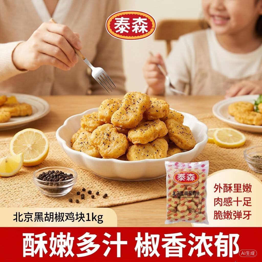 泰森黑胡椒鸡块1kg 11.34元 - 86线报