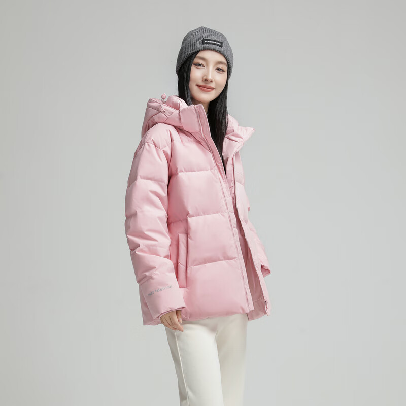 雪中飞情侣款抽绳连帽短款加厚羽绒服 99元 - 86线报