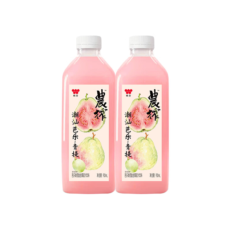 味全芭乐青提复合果蔬汁饮料稀释果汁900ml*2瓶 7.99元 - 86线报