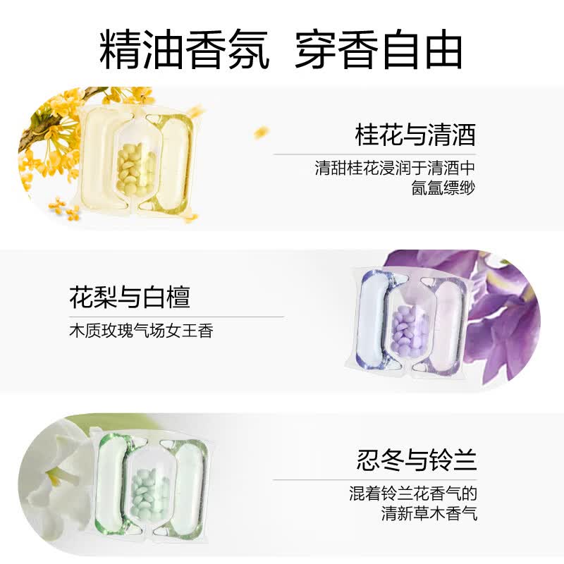 LYCOCELLE 3合1洗衣凝珠23颗忍冬与铃兰 18.76元 - 86线报