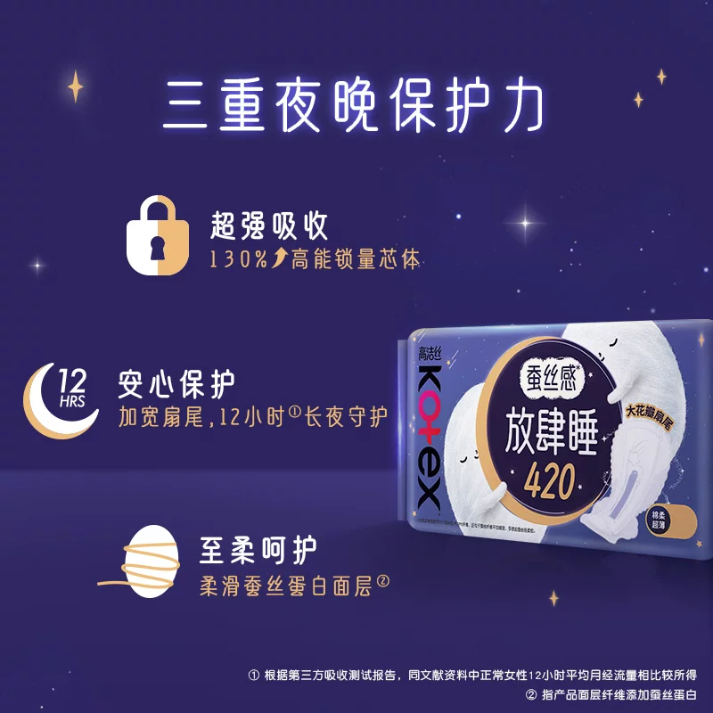 高洁丝蚕丝感放肆睡卫生巾420mm*16片 11.9元 - 86线报 高洁丝蚕丝感放肆睡卫生巾420mm*16片 11.9元 - 86线报