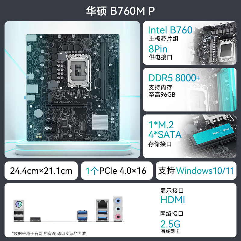 华硕B760主板搭英特尔酷睿i5 14600K盒装CPU处理器 1839元 - 86线报