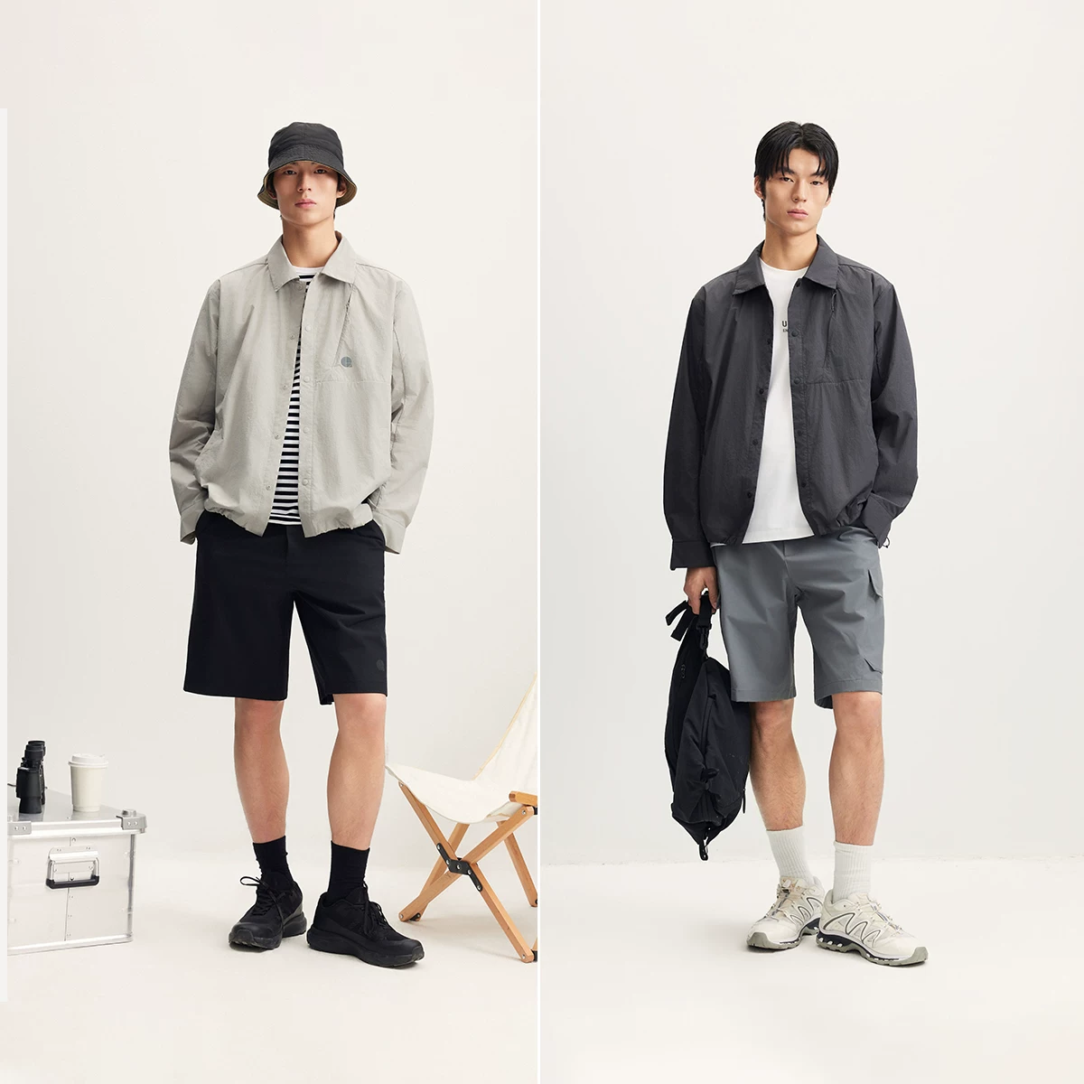 杰克琼斯男士翻领透气夹克外套E39锻钢灰165/88A/XS 151元 - 折送网