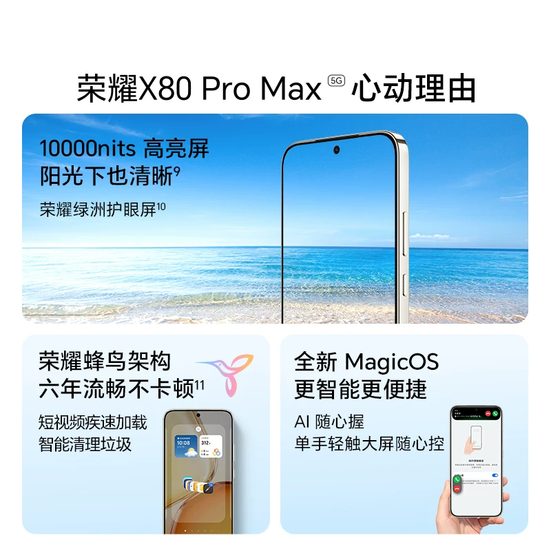 荣耀 X80Pro Max 11000mAh大电池 5G手机 1682.63元 - 86线报