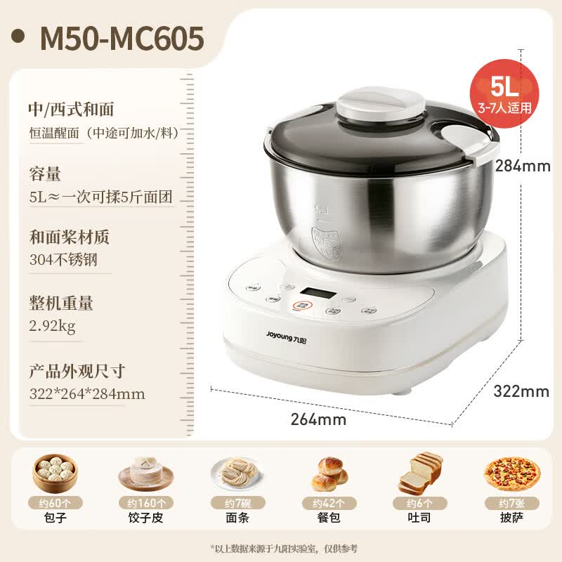 九阳M50-MC605自动和面5L和面机 250.59元 - 86线报