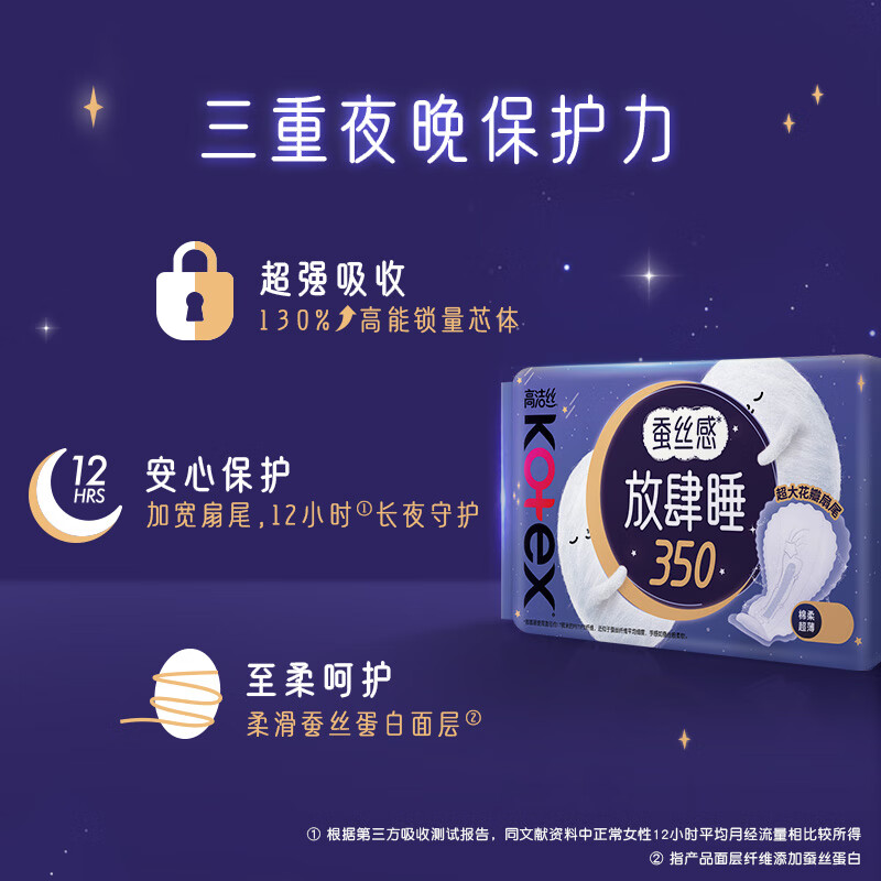 高洁丝蚕丝感放肆睡卫生巾350mm*5片 0.9元 - 86线报