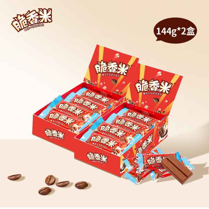 脆香米牛奶夹心巧克力12g*12条*2盒装 26.9元 - 86线报