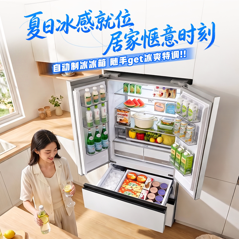 美的M60系列MR-550WUFIPZE风冷法式门冰箱523L曦云白 6357.07元 - 86线报