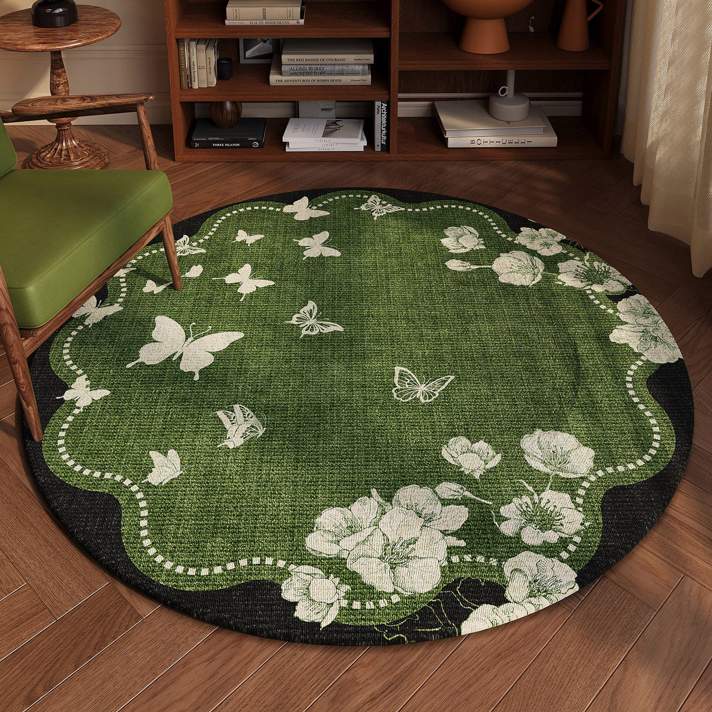 KAYE 圆形地毯 直径80cm 中古风法式茶几毯 券后19.9元 - 86线报 KAYE 圆形地毯 直径80cm 中古风法式茶几毯 券后19.9元 - 86线报